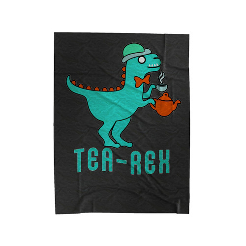 Tea Rex Dinosaur Dino Velveteen Blanket