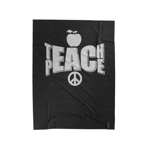 Teach Peach Peace Teacher Appreciation Kindergarten Teacher Velveteen Blanket