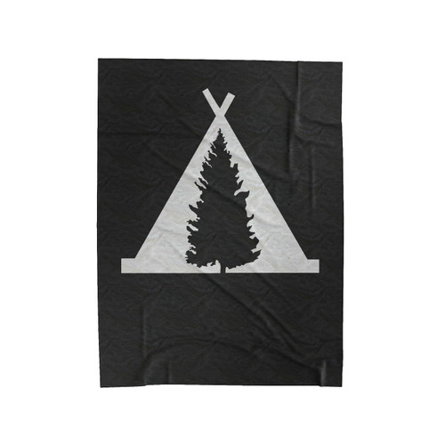 Teepee Tree Funny Nature Camping Adventure Hiking Velveteen Blanket