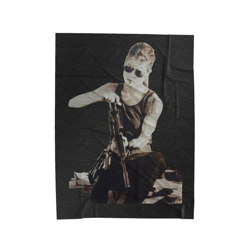 Terminator 2 Linda Hamilton Velveteen Blanket