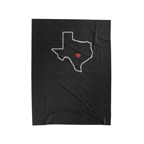 Texas Move The Heart To Any City Texas Velveteen Blanket