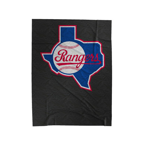 Texas Rangers Retro Logo Velveteen Blanket