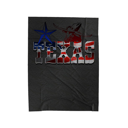 Texas The Lone Star State Usa Flag Velveteen Blanket