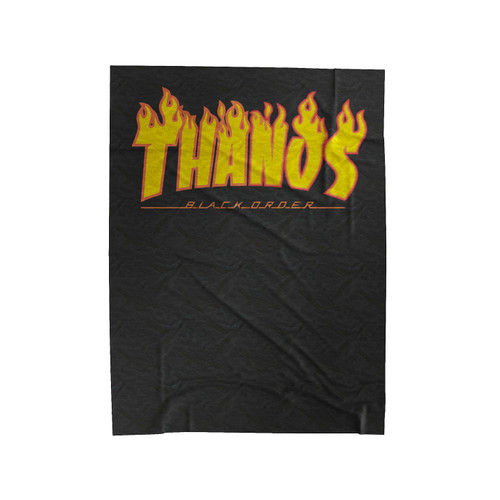 Thanos Flame Logo Velveteen Blanket
