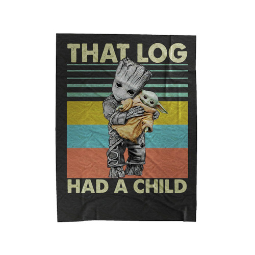 That Log Had A Child Groot Mashup Baby Yoda Velveteen Blanket