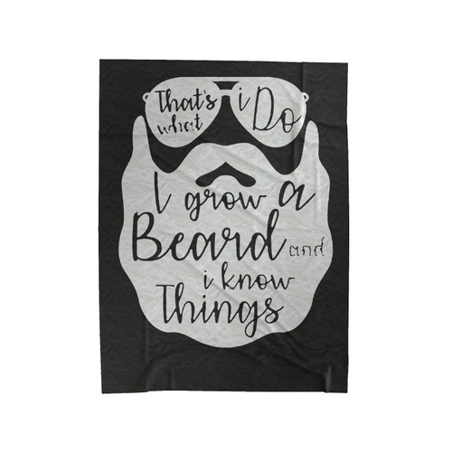 That's What I Do Beard Funny Velveteen Blanket