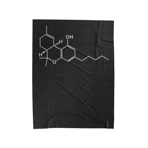 Thc Marijuana Cannabis Molecular Velveteen Blanket