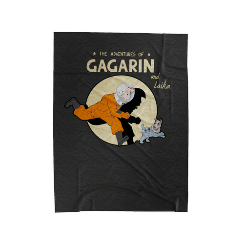The Adventure Of Gagarin And Laika Velveteen Blanket