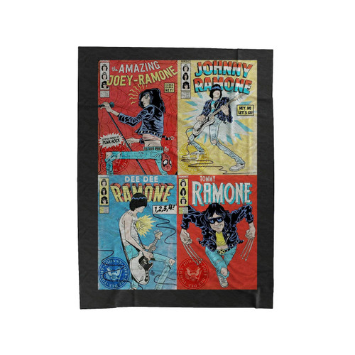 The Amazing Ramones Velveteen Blanket