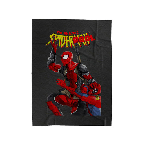 The Amazing Spider Pool Deadpool Funny Velveteen Blanket