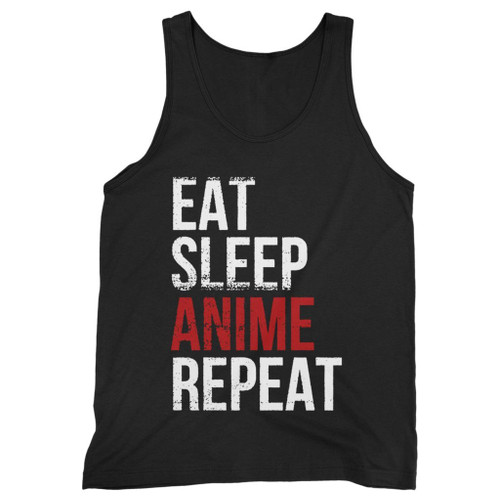 Our cotton eat sleep anime repeat men tank top is perfect for those intense workouts in the gym, at practice or pickup games.