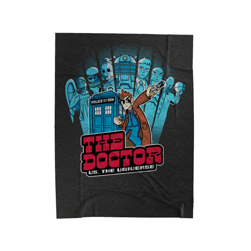 The Doctor Vs The Universe Velveteen Blanket