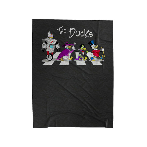 The Ducks Abbey Road Parody Velveteen Blanket