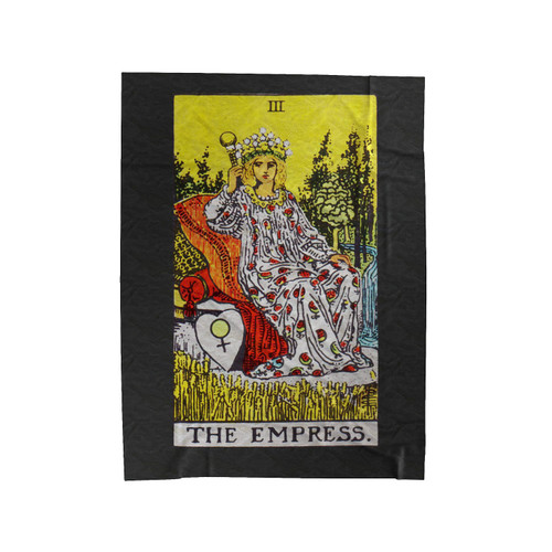 The Empress Tarot Card Velveteen Blanket