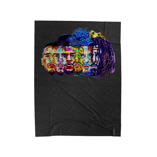 The Evolution Of J Cole Velveteen Blanket