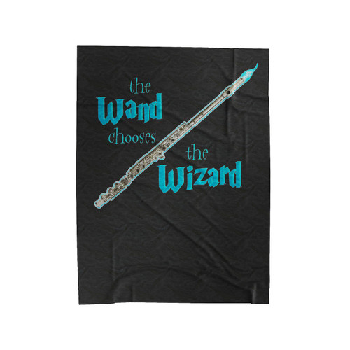 The Flute Chooses The Wizard Velveteen Blanket
