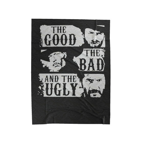 The Good The Bad & The Ugly Spaghetti Western Movie Velveteen Blanket
