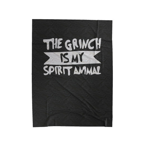 The Grinch Is My Spirit Animal Velveteen Blanket