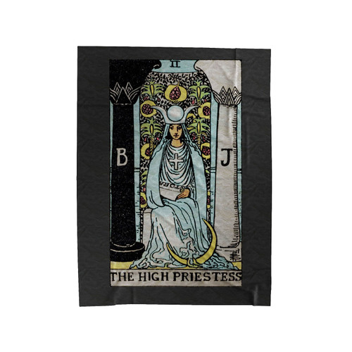 The High Priestess Tarot Card Velveteen Blanket