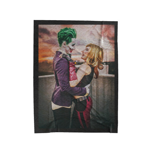 The Joker And Harley Quinn Velveteen Blanket