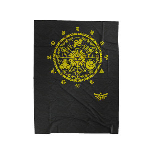 The Legend Of Zelda Gold Logo Nintendo Velveteen Blanket