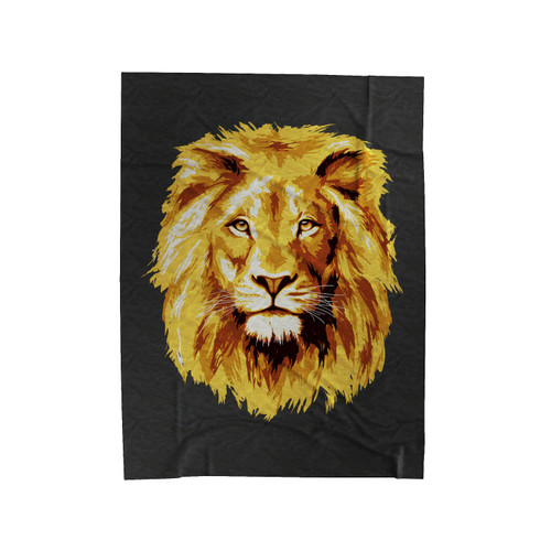 The Lion Head Art Velveteen Blanket