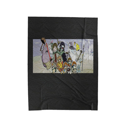 The Lord Of The Rings Adventure Time Velveteen Blanket