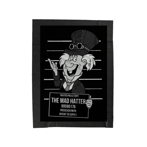 The Mad Hater Mug Shot Velveteen Blanket