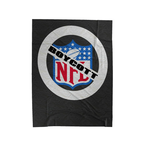 The Nfl Boycott Logo Velveteen Blanket