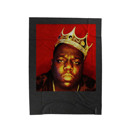 The Notorious B I G King Of New York Velveteen Blanket