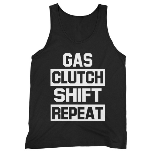 Our cotton gas clutch shift repeat men tank top is perfect for those intense workouts in the gym, at practice or pickup games.