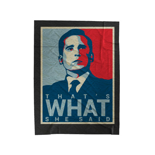 The Office That's What She Said Obey Velveteen Blanket