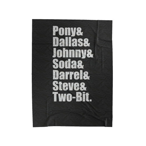 The Outsiders Names Peny Dallas Johny Classic Movie School Book Velveteen Blanket