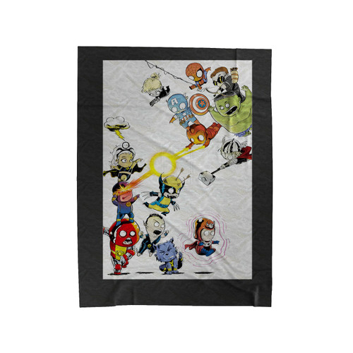 The Pretty Cute Baby Superhero Art Velveteen Blanket
