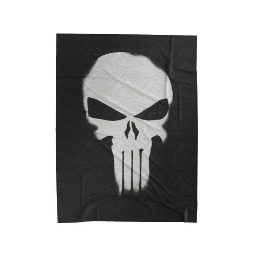 The Punisher Skull Marvel Spiderman Inspired Velveteen Blanket