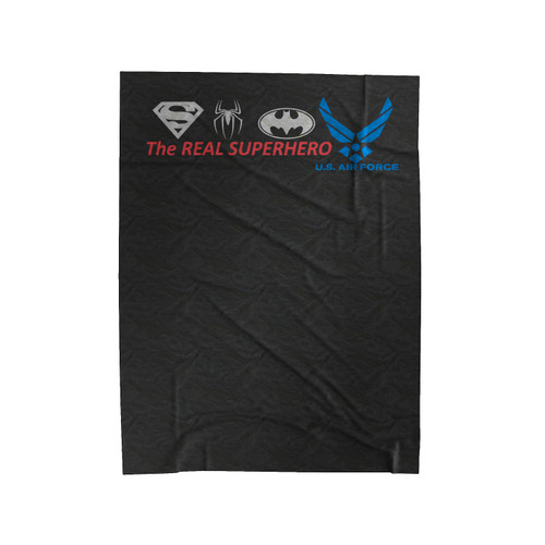 The Real Superheroes Us Air Force Velveteen Blanket