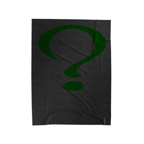 The Riddler Logo Velveteen Blanket