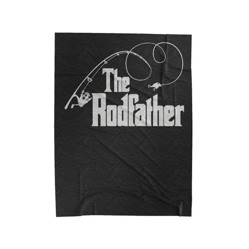 The Rodfather Fishing Parody Funny Fisherman Velveteen Blanket