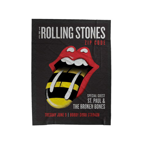 The Rolling Stones Zip Code Tour Atlanta Us Velveteen Blanket