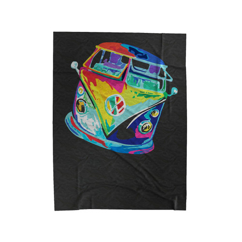 The Rusty Vw Psyche Bus Velveteen Blanket