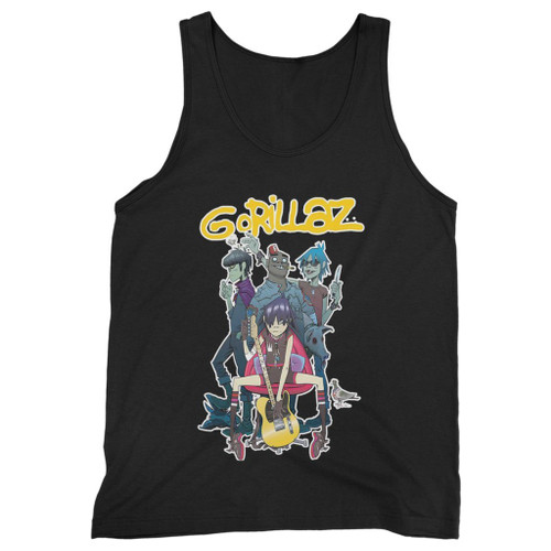Our cotton gorillaz band hip hop rock music 2 men tank top is perfect for those intense workouts in the gym, at practice or pickup games.