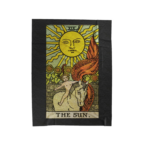 The Sun Tarot Card Velveteen Blanket