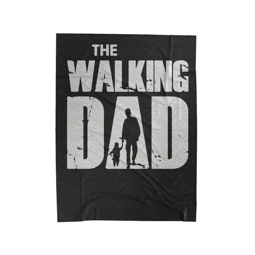 The Walking Dead Dad Hold Son Velveteen Blanket