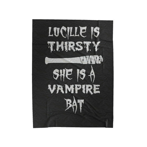 The Walking Dead Lucille Is Thirsty Vampire Bat Velveteen Blanket