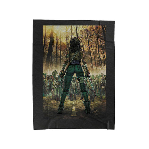 The Walking Dead Michonne Classic Tv Series 2 Velveteen Blanket