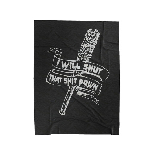 The Walking Dead Negan's Bat Lucille Will Shut That Down Velveteen Blanket