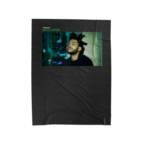 The Weeknd Kiss Land Logo Velveteen Blanket