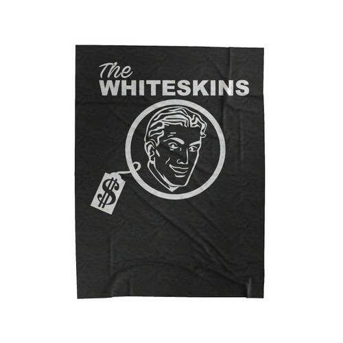 The Whiteskins Caucasians Funny Indian Parody White Football Cleveland Washington Retro Velveteen Blanket