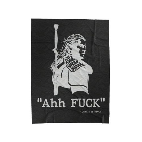 The Witcher Ahh Fuck Velveteen Blanket