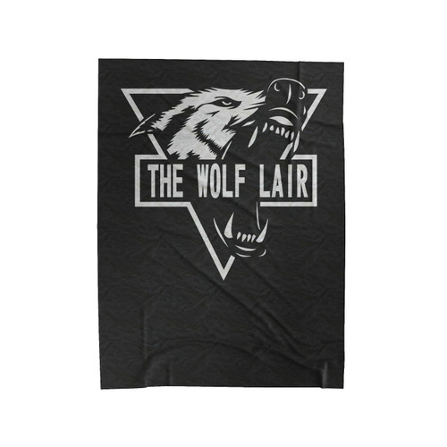 The Wolf Lair Logo Velveteen Blanket